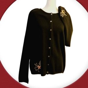 J JILL EMBROIDERED SWEATER